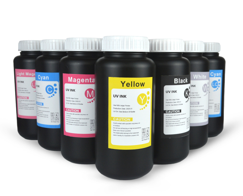 Front-view image of Agfa UV Ink compatible UV curable ink